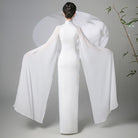 Beth and Brian Qipao-XYS Sleeveless, white long Cheongsam for prom