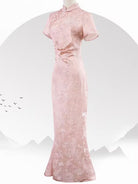 Beth and Brian Qipao-KB Mermaid jacquard midi Cheongsam