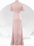 Beth and Brian Qipao-KB Mermaid jacquard midi Cheongsam