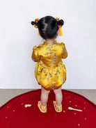 Beth and Brian Qipao-JNF Chinese outfit for baby, floral embroidery baby Tang Jumpsuit