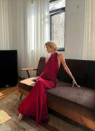 Beth and Brian Qipao-GSH New Chinese style (新中式), halter fishtail Cheongsam