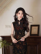 Beth and Brian Qipao-JLM New Chinese style(新中式), water drop collar long Cheongsam