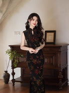 Beth and Brian Qipao-JLM New Chinese style(新中式), water drop collar long Cheongsam