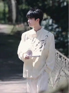 Beth and Brian Qipao-ESS Men's Chinese tunic Suit Jacket, bamboo Chinese style tang suit Jacket