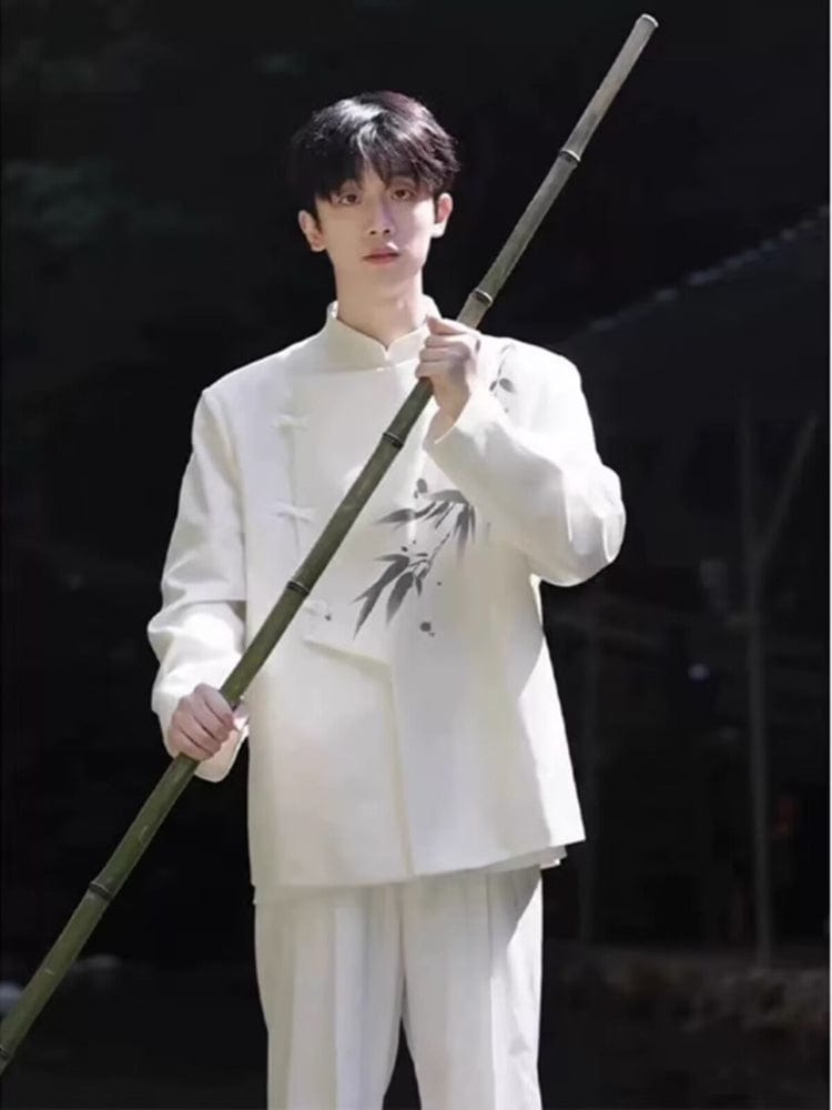 Beth and Brian Qipao-ESS Men's Chinese tunic Suit Jacket, bamboo Chinese style tang suit Jacket