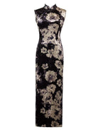 Beth and Brian Qipao-YS Old Shanghai style, sleeveless black long Cheongsam