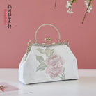 Beth and Brian Qipao-CY Hand-made, lotus embroidery, hand-made Chinese Style Qipao bag