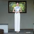 Beth and Brian Qipao-QCYJ Floral pattern, plus size long Cheongsam for mother