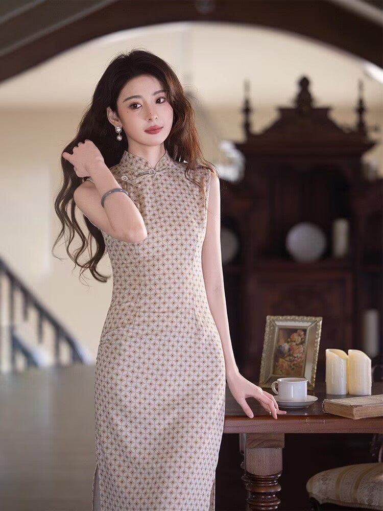 Beth and Brian Qipao-JLM Chinese retro style, cotton mid-length Cheongsam