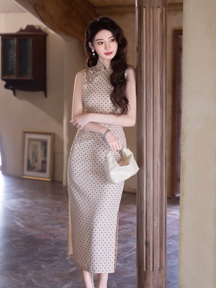 Beth and Brian Qipao-JLM Chinese retro style, cotton mid-length Cheongsam