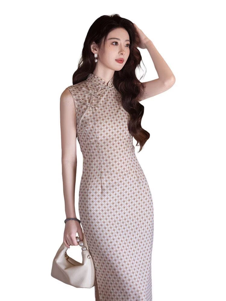 Beth and Brian Qipao-JLM Chinese retro style, cotton mid-length Cheongsam