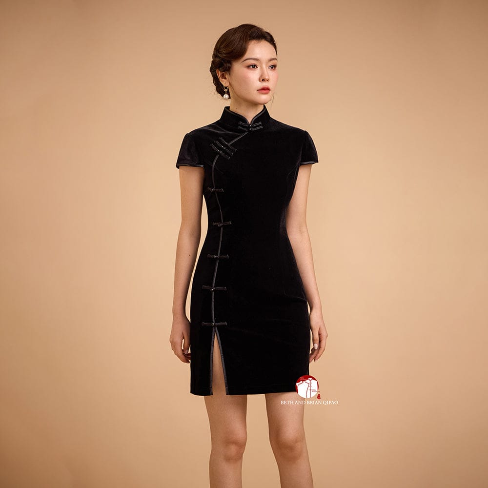 Beth and Brian Qipao - SD Exclusive designer collection, black mini Qipao