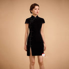 Beth and Brian Qipao - SD Exclusive designer collection, black mini Qipao