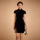 Beth and Brian Qipao - SD Exclusive designer collection, black mini Qipao