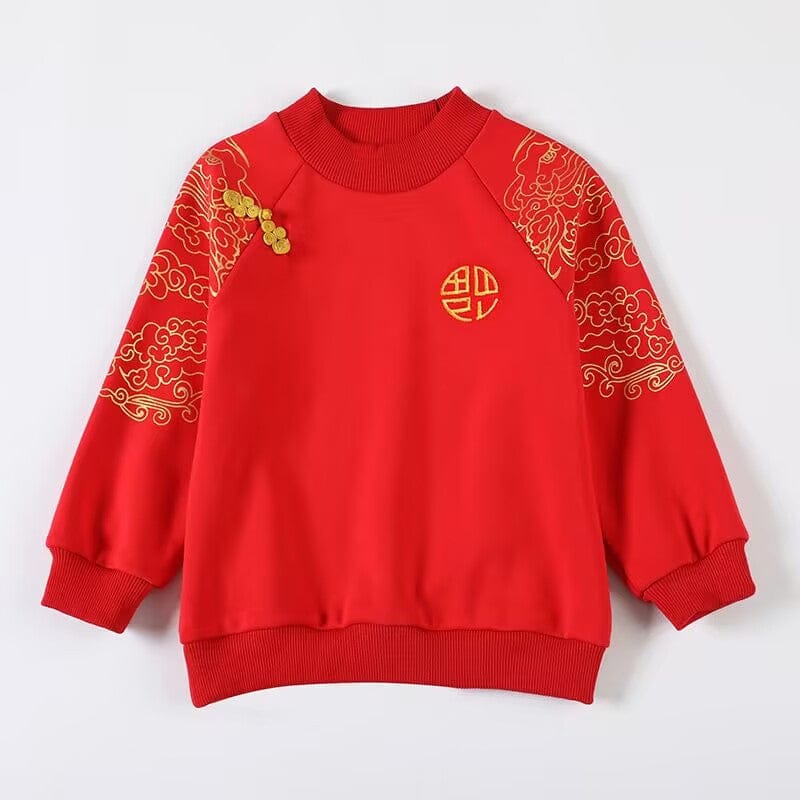 Beth and Brian Qipao-XJB Parent-child outfit, auspicious clouds and blessing pattern Family Matching Set