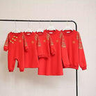 Beth and Brian Qipao-XJB Parent-child outfit, auspicious clouds and blessing pattern Family Matching Set