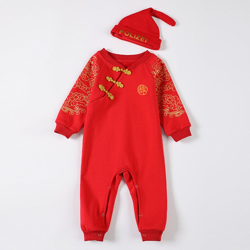 Beth and Brian Qipao-XJB Parent-child Chinese outfit, fortune clouds and blessing pattern Family Matching Set