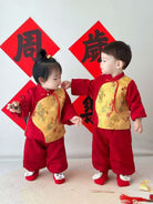 Beth and Brian Qipao-XH Chinese outfit for baby, koi fish pattern, baby Tang Suit set