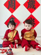 Beth and Brian Qipao-XH Chinese outfit for baby, koi fish pattern, baby Tang Suit set