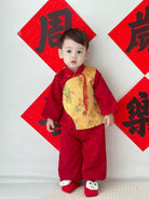 Beth and Brian Qipao-XH Chinese outfit for baby, koi fish pattern, baby Tang Suit set