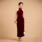 Beth and Brian Qipao - Exclusive Exclusive designer collection, halter long Qipao