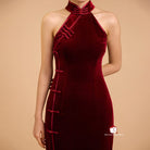Beth and Brian Qipao - Exclusive Exclusive designer collection, halter long Qipao