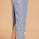 Beth and Brian Qipao-Exclusivedesigner Exclusive designer collection, halter light blue sequins long Qipao