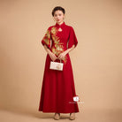 Beth and Brian Qipao-Exclusivedesigner Modern style, butterfly mesh fabric, floor length A-Line Qipao