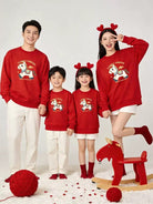 Beth and Brian Qipao-WBE Parent-child Chinese outfit, Lucky Little White Horse Embroidery, Family Matching Set