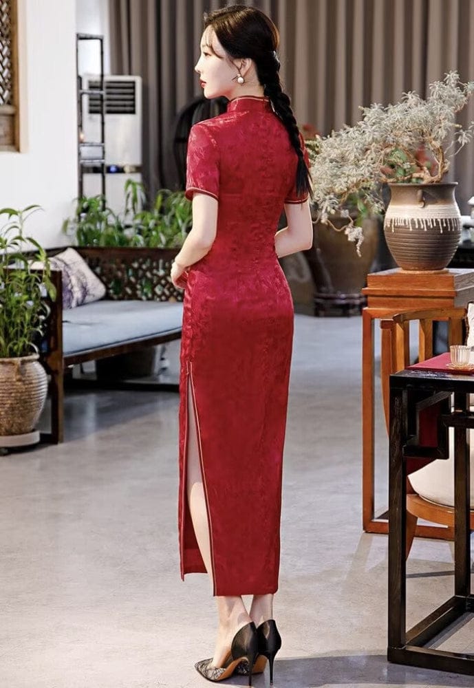 Beth and Brian Qipao-JM Old Shanghai style, floral long Cheongsam