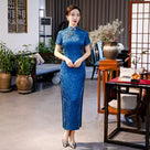 Beth and Brian Qipao-JM Old Shanghai style, floral long Cheongsam
