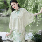 Beth and Brian Qipao-LSB Spring collection, Knit Hollow-out Qipao Shawl