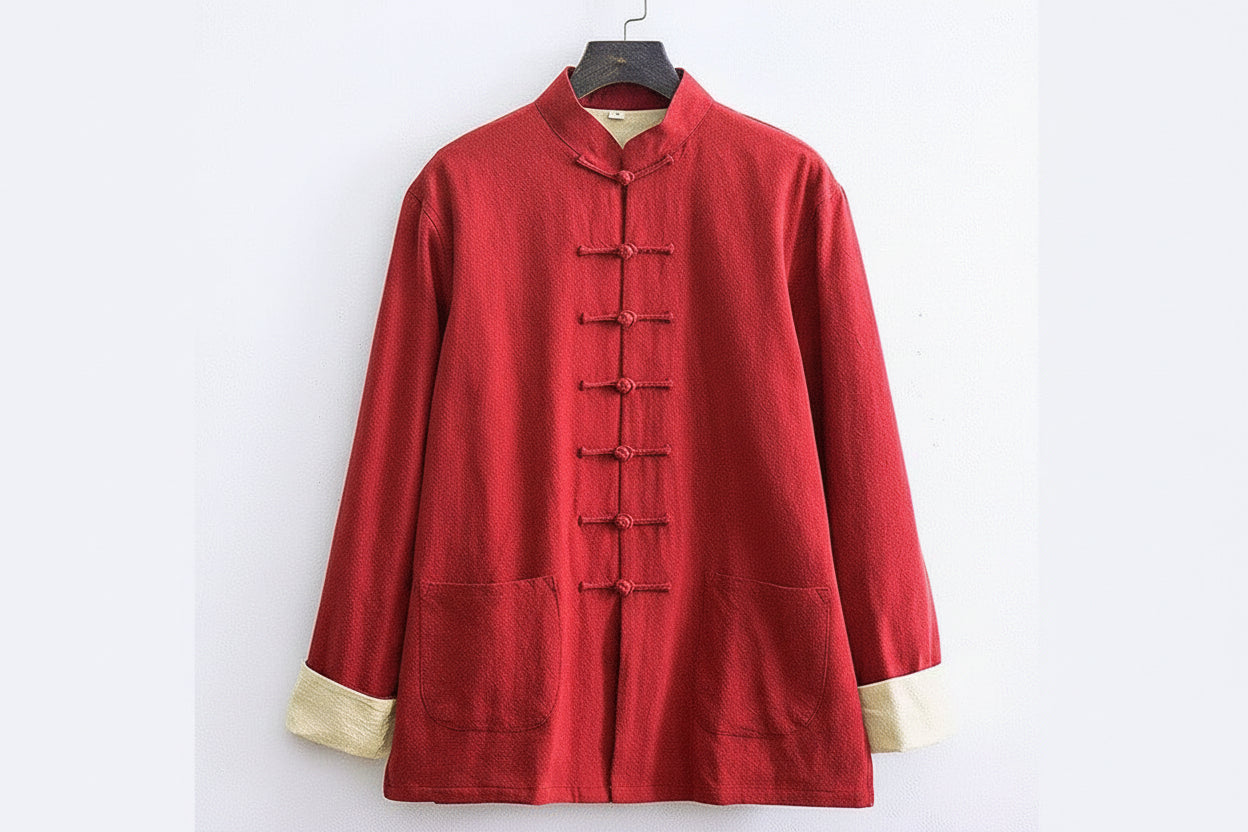 Beth and Brian Qipao-SY Cotton&linen fabric Tang suit set