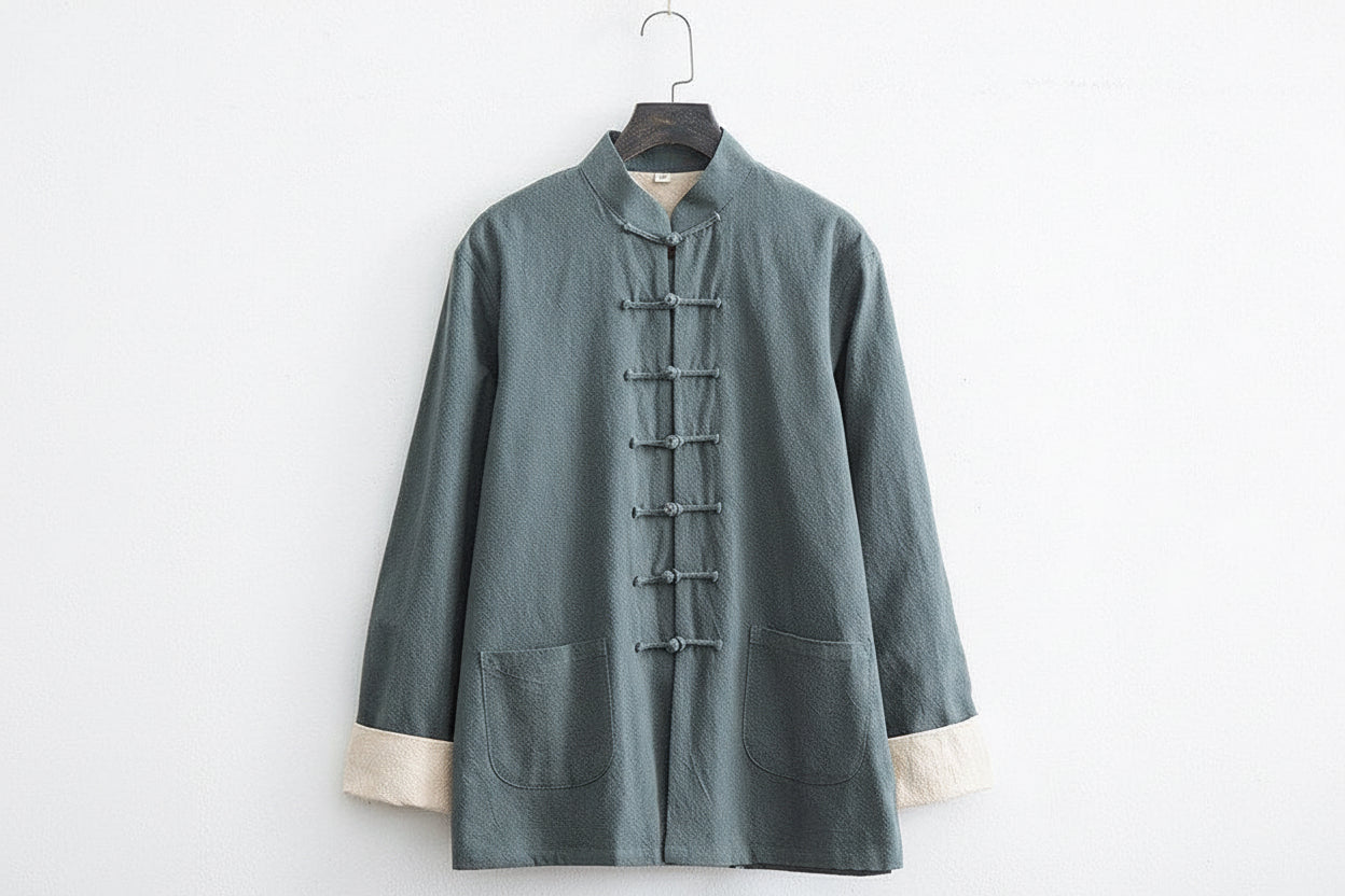 Beth and Brian Qipao-SY Cotton&linen fabric Tang suit set