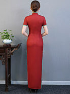 Beth and Brian Qipao-DFM Truly Extraordinary Plus size Floral long Cheongsam