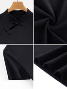 Beth and Brian Qipao-DY Oblique Placket Frog Button Qipao Top