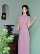 Beth and Brian Qipao-SYG Elena Romance A-line midi Cheongsam
