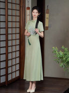 Beth and Brian Qipao-SYG Elena Romance A-line midi Cheongsam