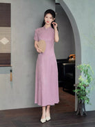 Beth and Brian Qipao-SYG Elena Romance A-line midi Cheongsam