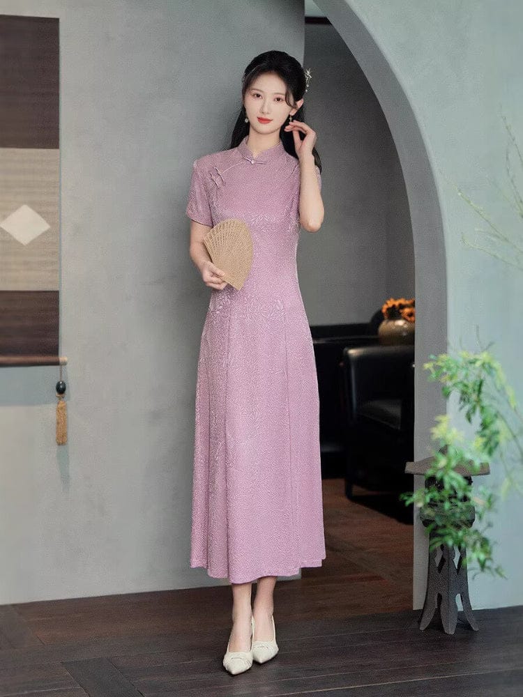 Beth and Brian Qipao-SYG Elena Romance A-line midi Cheongsam