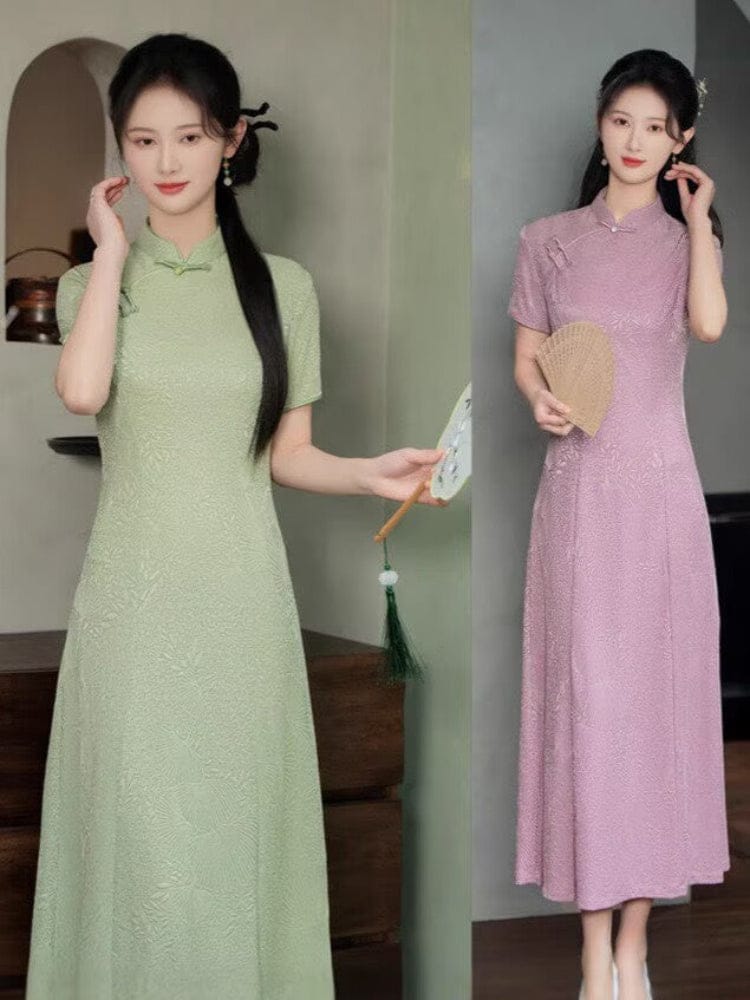 Beth and Brian Qipao-SYG Elena Romance A-line midi Cheongsam