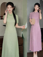 Beth and Brian Qipao-SYG Elena Romance A-line midi Cheongsam
