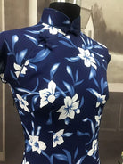 Beth and Brian Qipao - TZY Ms.Tang wei inspired floral pattern, artificial silk chiffon, long Cheongsam