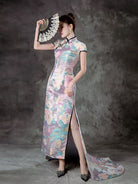 Beth and Brian Qipao-ZYX High-end Evening Gown, Train Runway & Banquet Cheongsam