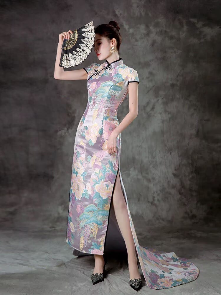 Beth and Brian Qipao-ZYX High-end Evening Gown, Train Runway & Banquet Cheongsam
