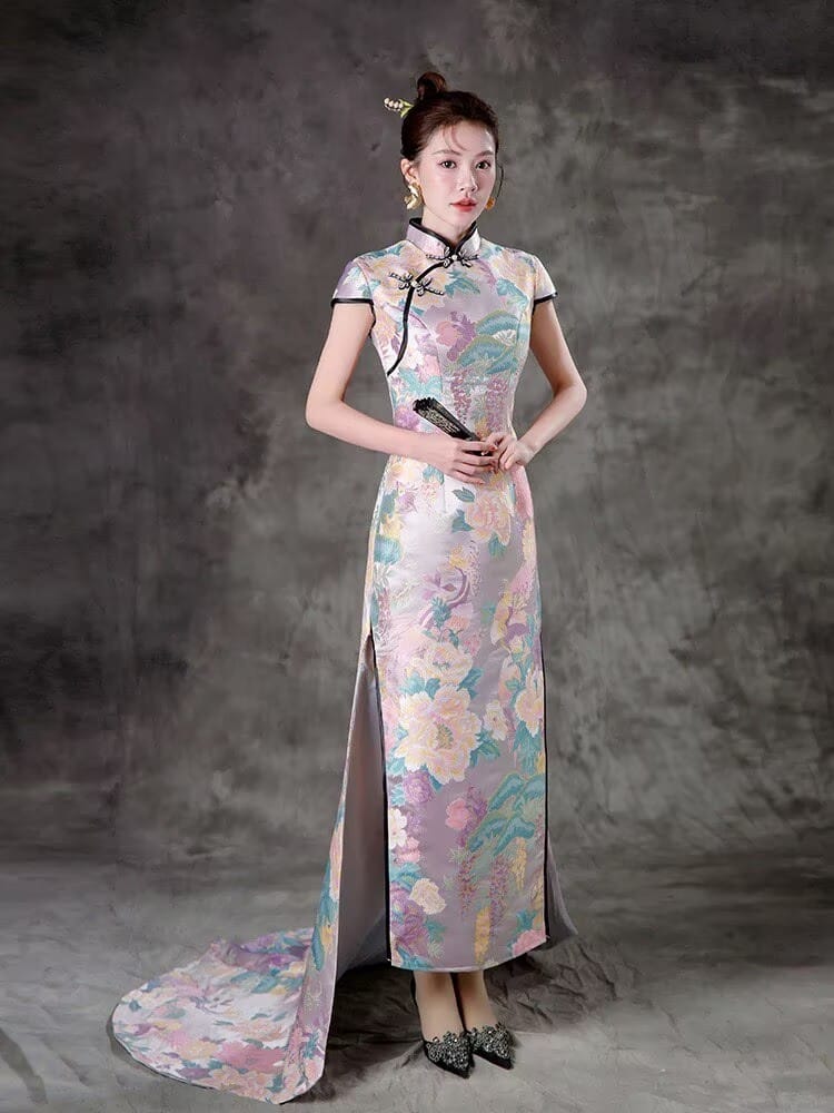 Beth and Brian Qipao-ZYX High-end Evening Gown, Train Runway & Banquet Cheongsam