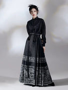 Beth and Brian Qipao-MZ Ming Dynasty, Subtle Oriental Style, long MaMian Qun set 馬面裙