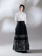 Beth and Brian Qipao-MZ Ming Dynasty, Subtle Oriental Style, long MaMian Qun set 馬面裙
