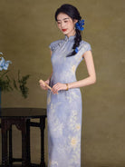 Beth and Brian Qipao-LSB Summer collection, ramie retro long Cheongsam