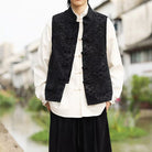 Beth and Brian Qipao-TS Auspicious Cloud Embroidery, Vintage Frog Button Tang suit Vest